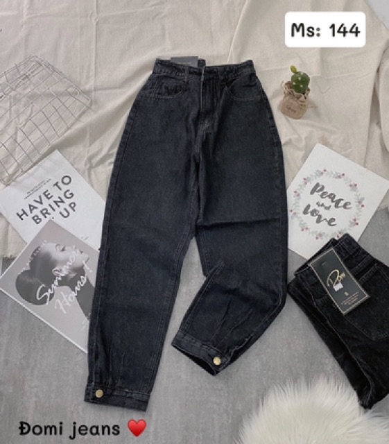Quần baggy jean mã 146/160 khuy gấu, hình thật 100%