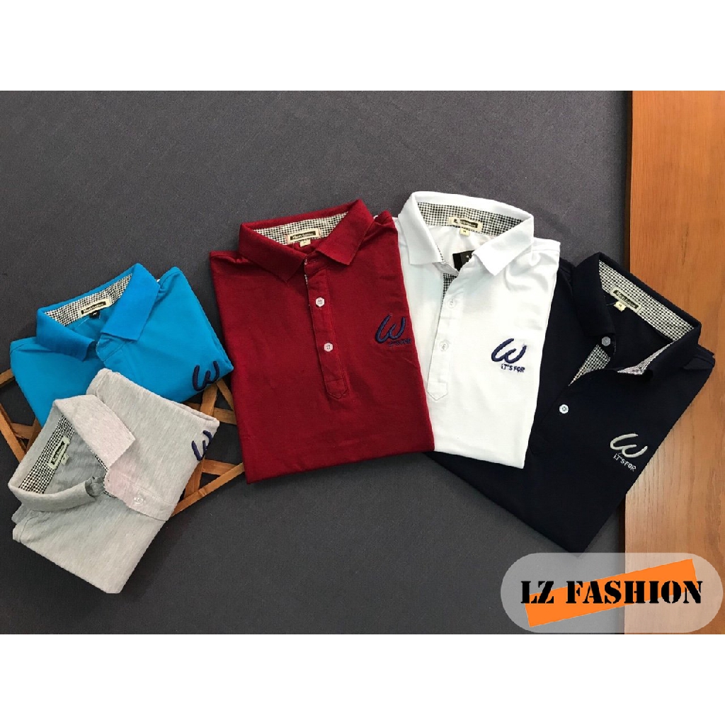 ÁO THUN NAM COTTON CỔ POLO LOGO W THÊU CỰC ĐẸP - LZ FASHION - PS041 | BigBuy360 - bigbuy360.vn