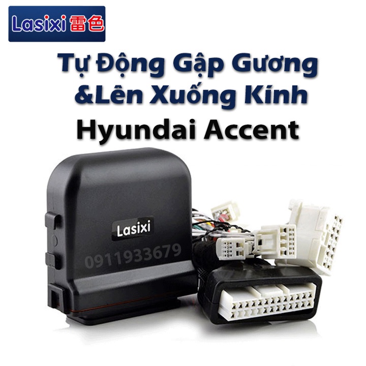 🔥HCM-Tự động Gập gương ,lên xuống kính Lasixi xe Hyundai Accent 2018-2022-bảo hành 12 tháng