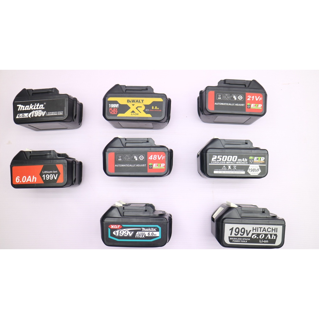 Pin Máy Khoan,Siết Bulong,Chuyên vít 10 CELL,15 CELL 21V,48V,199v Thay Cho Pin 21V,48V,72V,88V,118,128,198V. Cùng chân