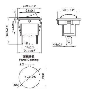 Set 10 Công Tắc Bật/Tắt 3 Pin Kd1-105