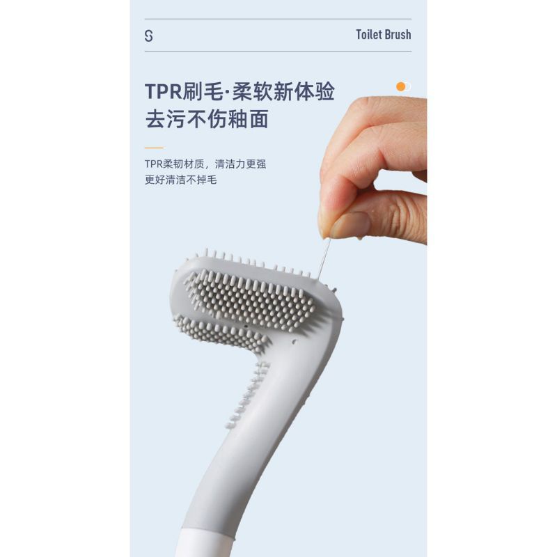 Cọ Chà Bồn Cầu Toilet - Chổi Cọ Nhà Vệ Sinh - Kèm Móc Dán