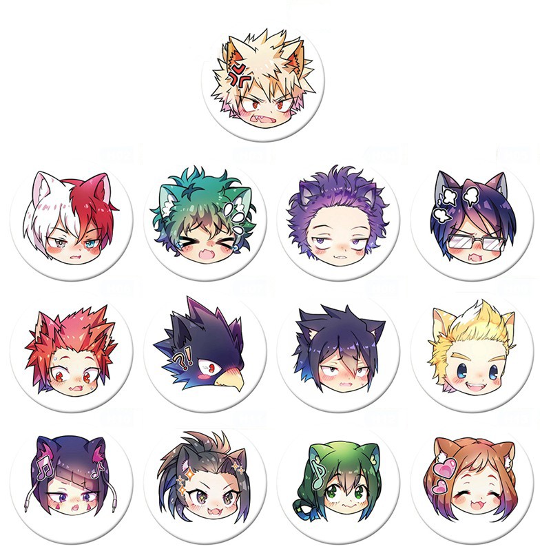 Huy hiệu cái áo IN HÌNH My hero academy Học viện anh hùng anime chibi dễ thương xinh xắn mẫu 2