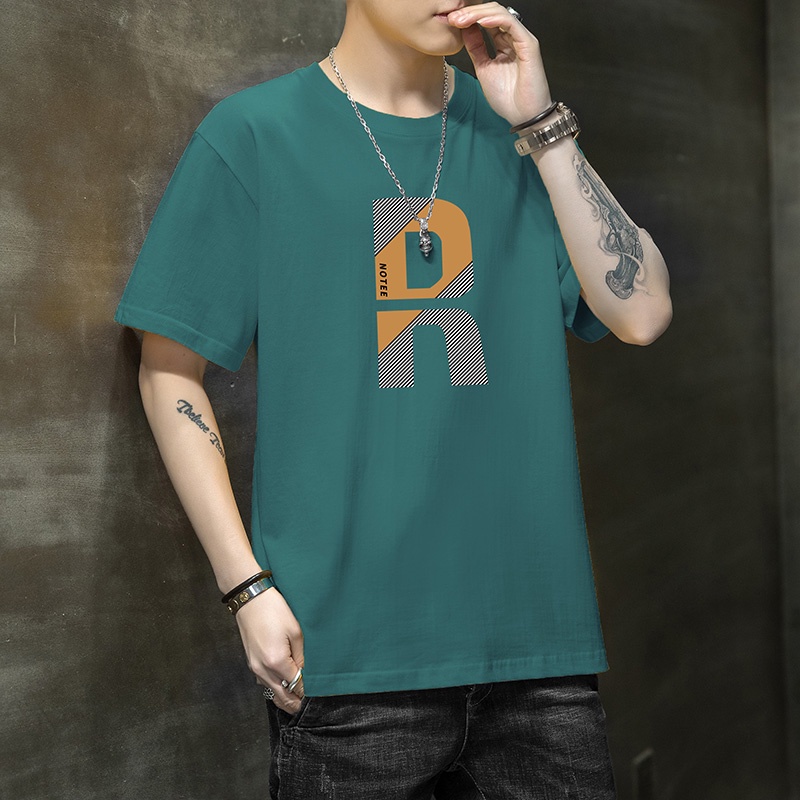 Áo Thun Tay Ngắn Cổ Tròn In Họa Tiết Thời Trang Cho Nam