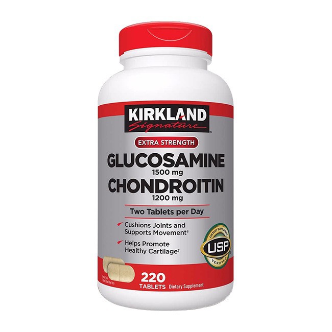 Viên Uống Bổ Xương Khớp Glucosamine 1500mg & Chondroitin 1200mg 220 viên - Glucosamin Kirkland [Date mới]