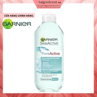 Tẩy trang da hỗn hợp dầu Garnier Pure Active Micellaire ( Xanh ngọc - 400mL )