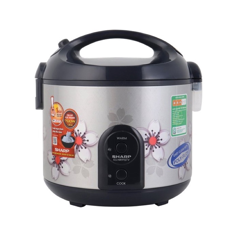 Nồi cơm điện Sharp 2.2 lít KS-R231STV - Hàng chính hãng