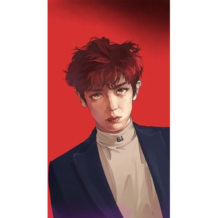 Bộ Tranh Đính Đá 5d Họa Tiết Nhóm Nhạc Exo Độc Đáo Kích Thước 30x40cm