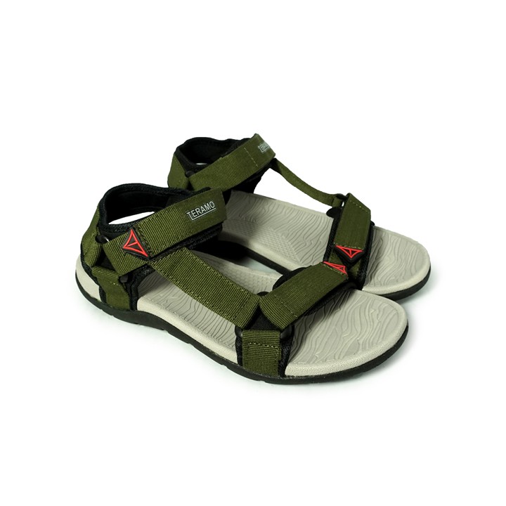 Giày sandal unisex quai chéo chính hãng Teramo TRM19 xanh rêu