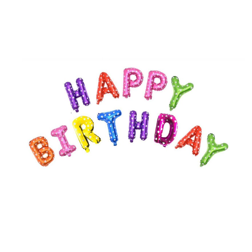 Bộ bóng bay chữ Happy Birthday trang trí sinh nhật, bong bóng decor tiệc sinh nhật xinh xắn cho bé