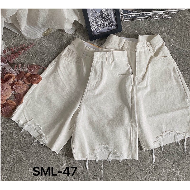 Quần Short Ngố quần Lửng Trắng Nữ ms 47