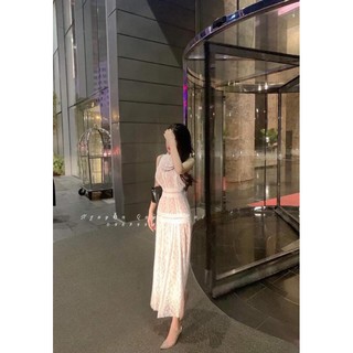 Đầm maxi ren sát nách