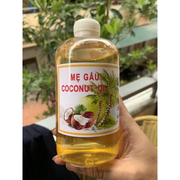 1Lit dầu dừa Bến Tre nấu thủ công rất thơm - VÀNG ÓNG - THƠM LỪNG