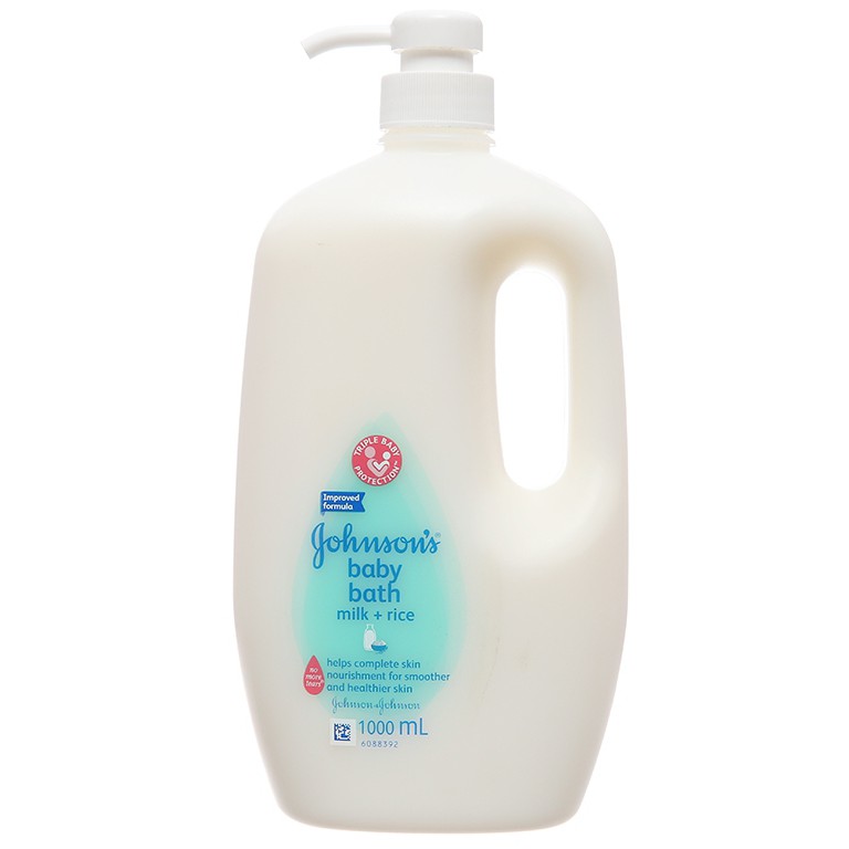 [Sx Thái Lan] Gel tắm cho bé Johnson's Baby milk & rice 1000ml