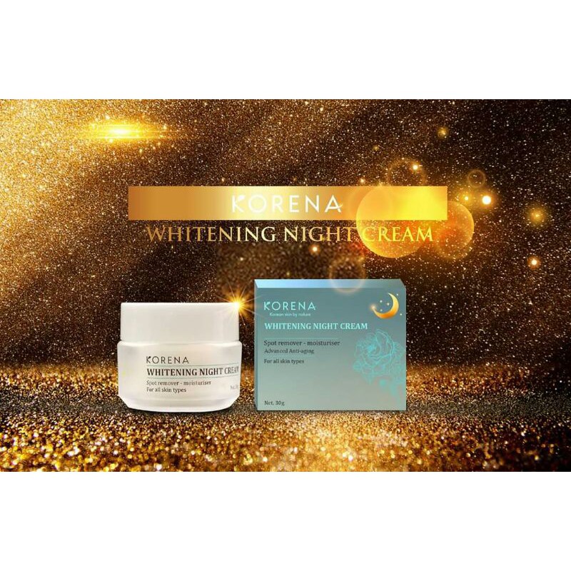 Kem dưỡng trắng da ban đêm Whitening Night Cream Korena