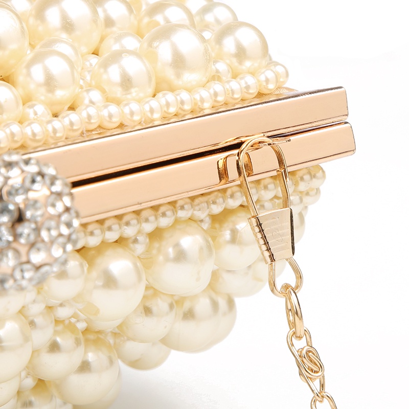 Túi Đeo Chéo Đính Ngọc Trai Giả Thanh Lịch Thời Trang Cho Nữ