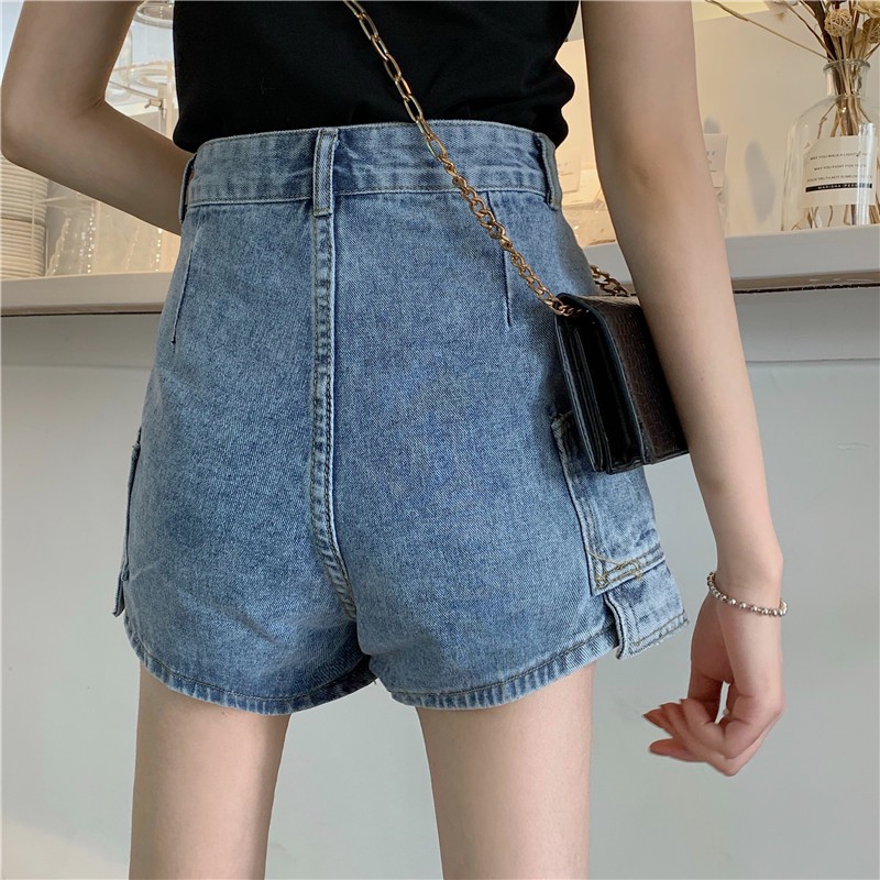 Quần Short Denim Nữ Lưng Cao Phong Cách Hàn Quốc | BigBuy360 - bigbuy360.vn