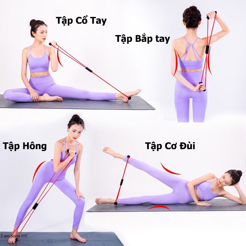 Dây Kéo tập gym, Dây Đàn Hồi Tập Thể Lực Tập Tay Đa Năng Vòng Số 8 dành cho nam nữ HTSPORT dụng cụ thể thao tập gym