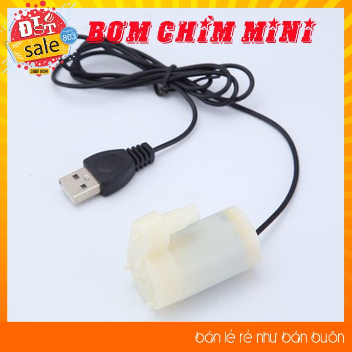 Máy bơm nước chìm mini cáp USB 1M 3V/5V/6V chuyên dụng chất lượng cao ✅  ⚡