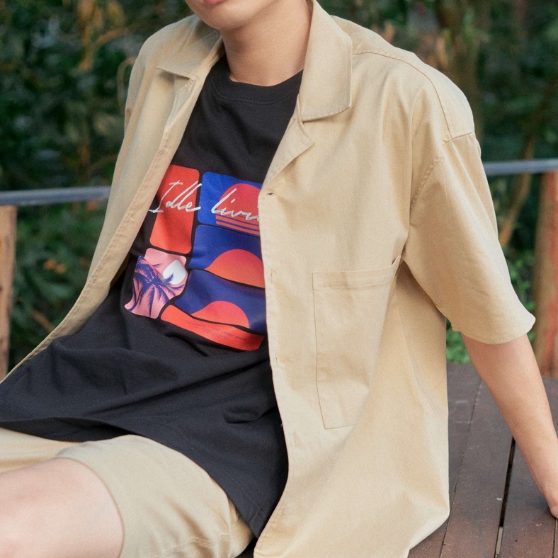 Áo thun ngắn tay in hình IDLE SUNSET TEE