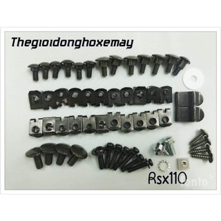 Bộ ốc vỏ nhựa xe máy rsx110, s110