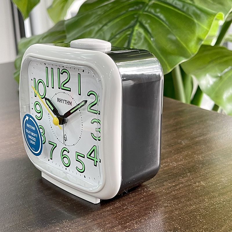 Đồng hồ báo giờ chuông reng Nhật Bản Rhythm CRA848NR03. KT 10.6 x 10.8 x 6.4cm / 200 g. Vỏ nhựa. Dùng Pin