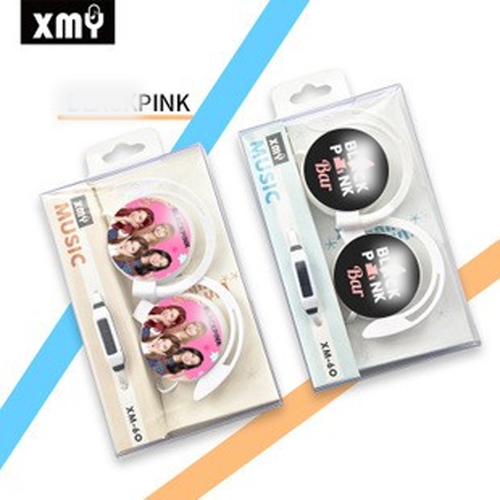 Tai nghe Blackpink Lisa Jisoo Jennie Rose mẫu kẹp tai tròn tiện lợi, thiết kế thông minh cắm dây có mic