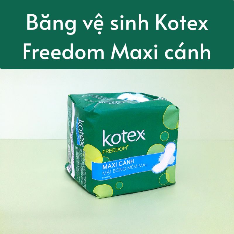 Băng vệ sinh KOTEX FREEDOM Maxi dày 8 Miếng.