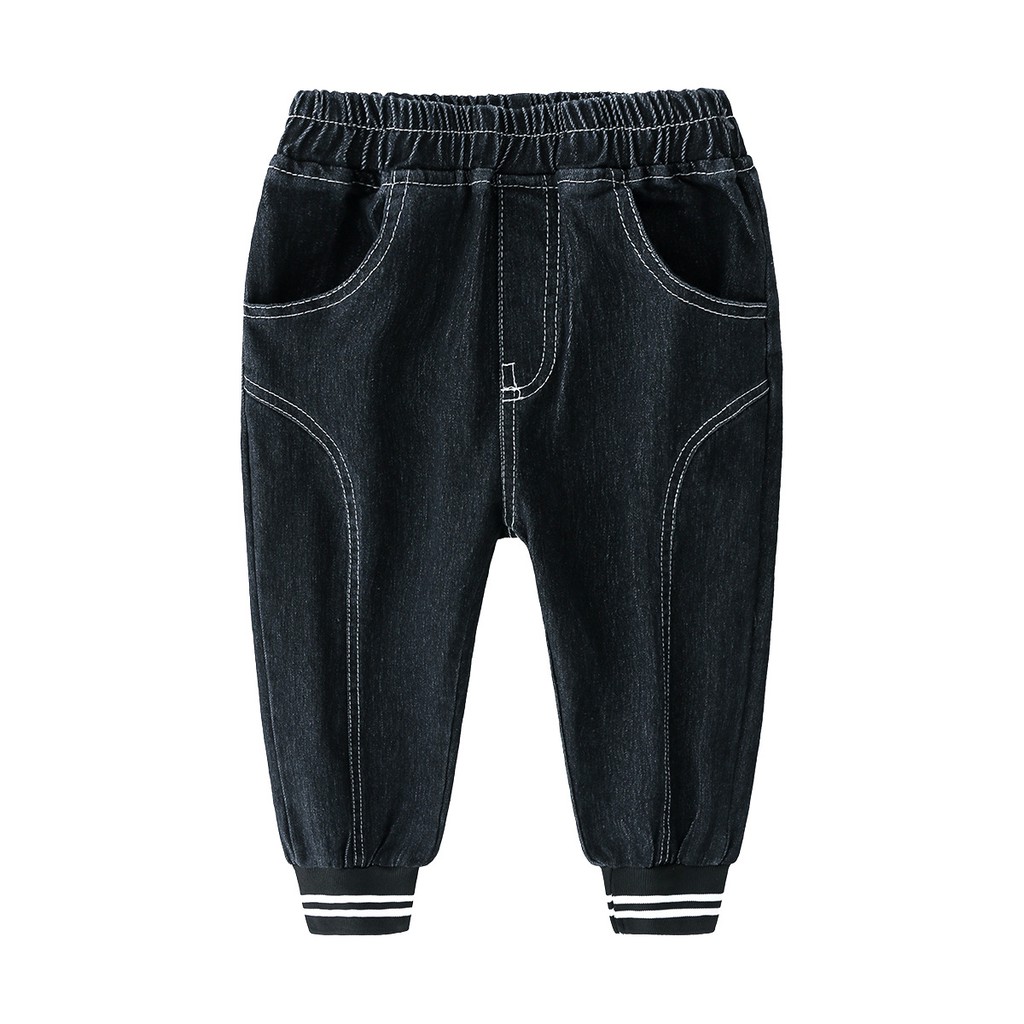 Quần Jean cho bé WELLKIDS họa tiết bo ống chất bò mềm mại hàng xuất Âu Mỹ