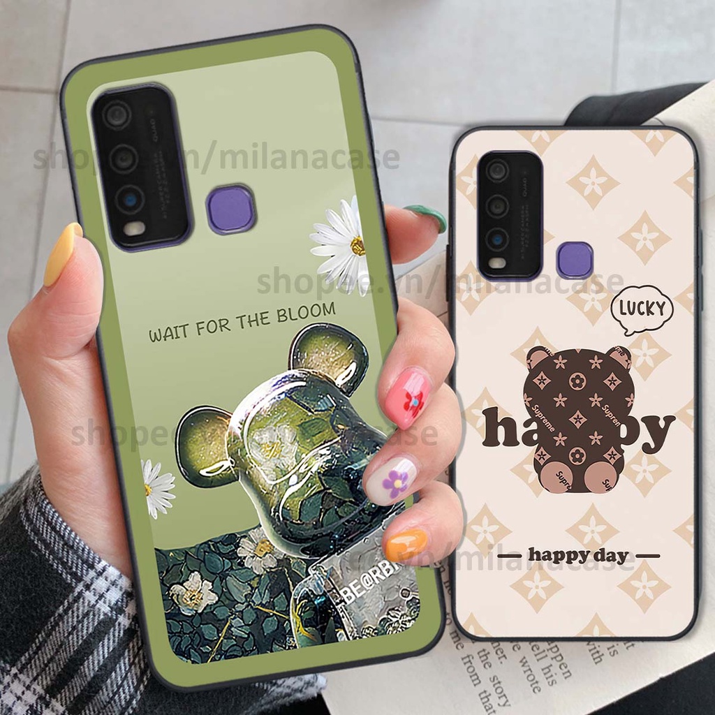 Ốp Vivo Y30 / Y50 gấu be@rBrick gấu Teddy Kaws siêu đẹp, phong cách, cá tính