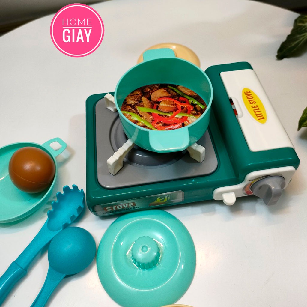 Bộ đồ chơi nấu ăn nhà bếp cho bé gái home giay nhiều chi tiết nhựa nguyên sinh an toàn