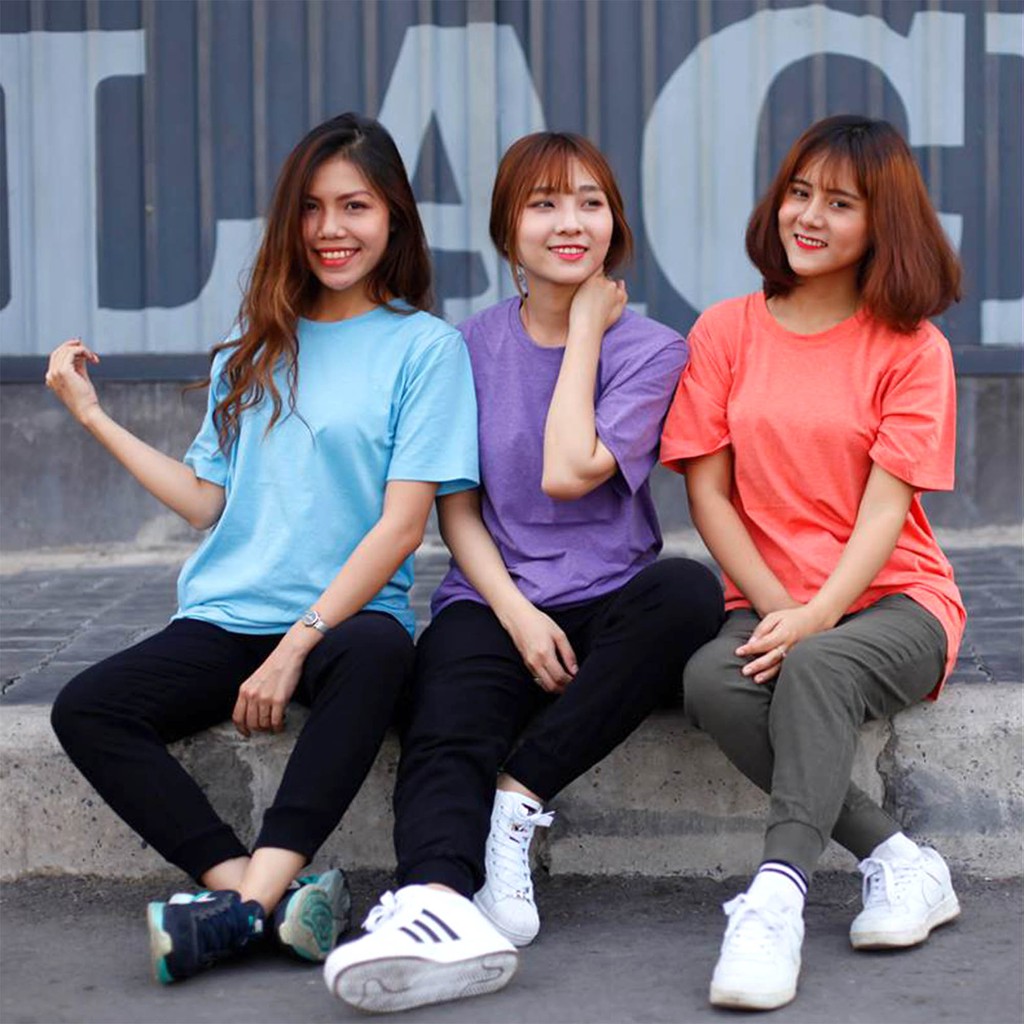 Áo Thun Nữ Form Rộng Unisex Cotton LOẠI 1 Hàng Chính Hãng AGE2X Xuất Khẩu Nhiều Màu - Anle Store