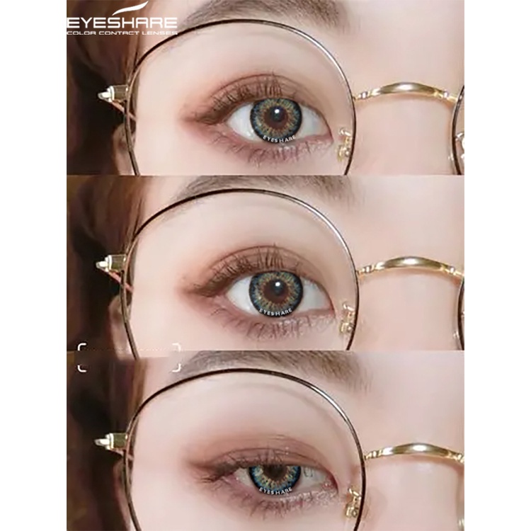 Eyeshare 2 cái Beautyeye Búp bê King Màu đen Kính áp tròng Mỹ phẩm Kính áp tròng có màu Kính áp tròng màu tự nhiên Ống kính mắt màu quý phái Học sinh mắt màu