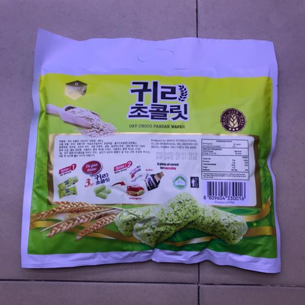 ( vnan19 ) ( vnan19 ) Bánh Yến Mạch Hàn Quốc 4 Mùi Trắng Vani Đỏ Socola Xanh Dứa Vàng Đậu Phộng
