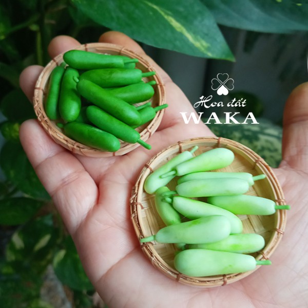 Mô hình Trái Bầu-Bí Xanh Mini- Rau Củ Quả Mini 1/12