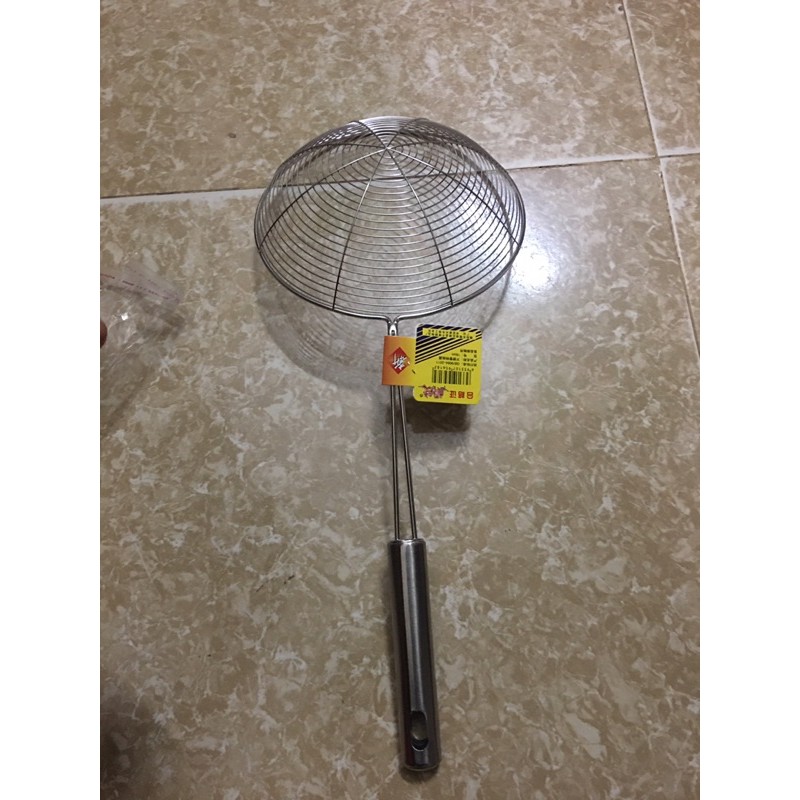 Vợt lẩu vòng inox hàng dày khỏe nông và sâu ( chao mỳ inox)