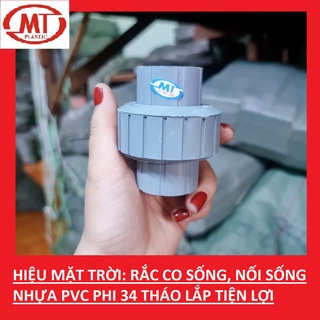 [hiệu Mặt Trời] Rắc co sống 34, racco, nối sống ống nhựa PVC phi 34