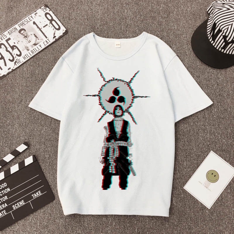 Áo phông in hình anime Naruto Sasuke Itachi dành cho nam và nữ Áo phông ngắn tay anime