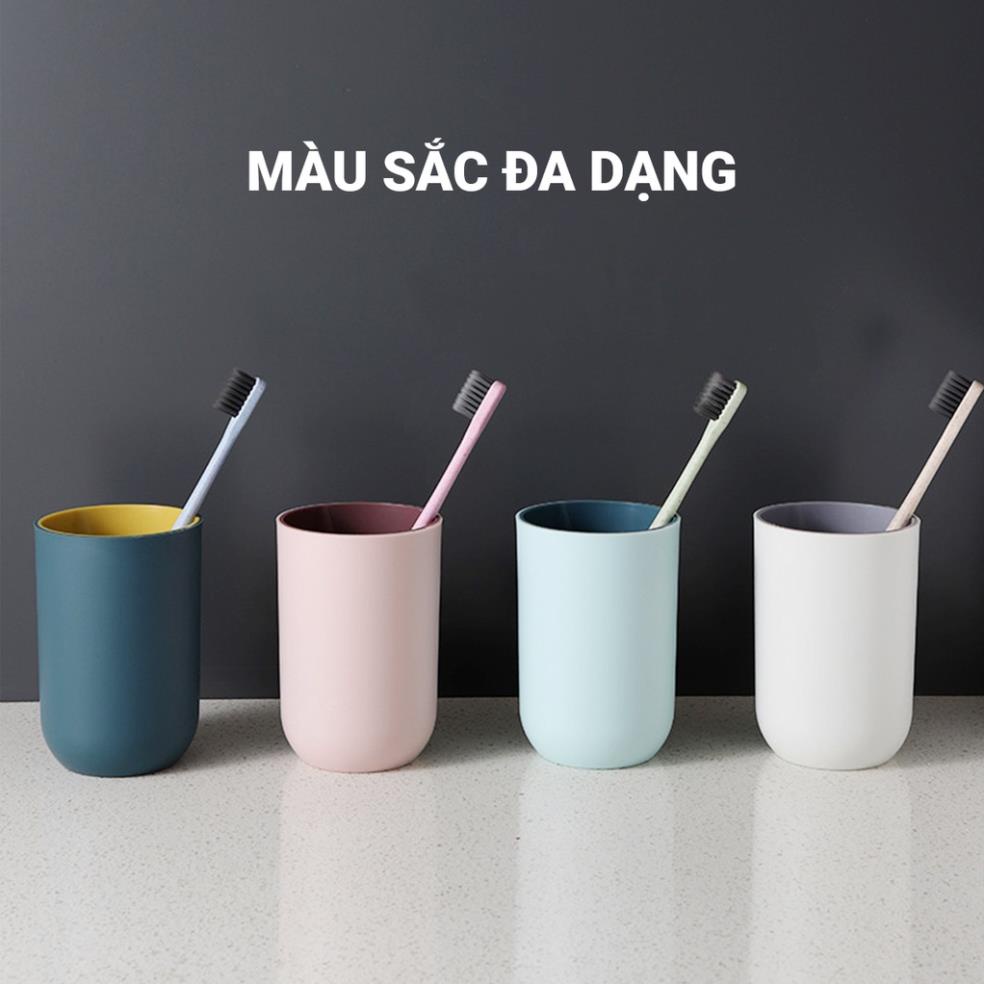 Cốc Nhựa Đánh Răng Hai Màu Uống Nước Đa Năng Dễ Thương Nhiều Màu Cao Cấp I002 [Rẻ]