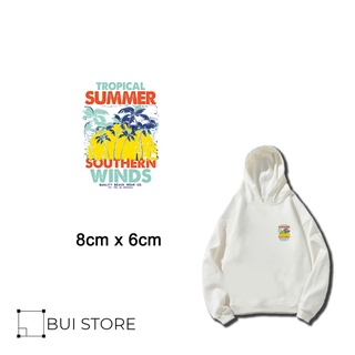 Miếng ủi truyền nhiệt offset dán quần áo hình TROPICAL SUMMER SOUTHERN WINDS MINI