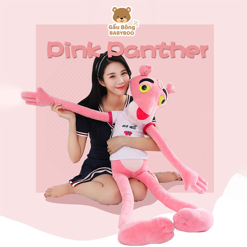 Gấu Bông Chú Báo Hồng Pink Panther Mềm Mịn Cao Cấp BABYBOO – Thú Nhồi Bông Quà Tặng Yêu Thương Cho Bé