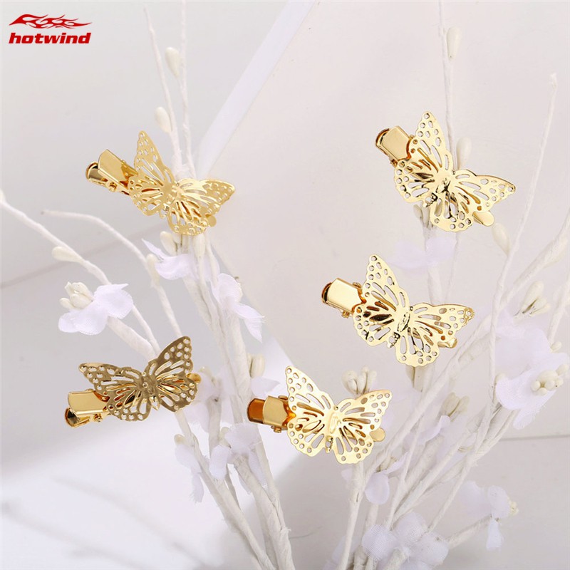 Kẹp Tóc Hình Con Bướm Mạ Vàng Thời Trang