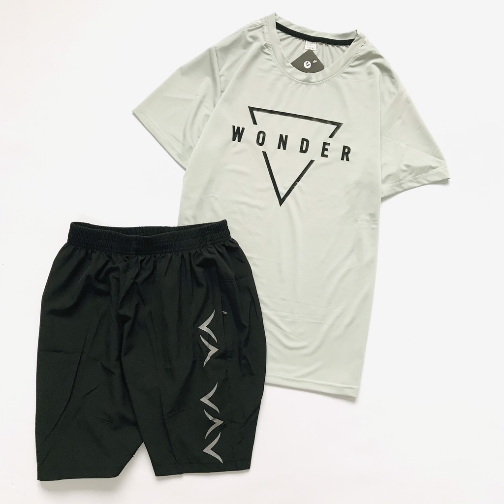 Bộ quần áo thể thao nam phom 45-85kg đồ bộ nam hè thun lạnh 3 màu WONDER BTT04 | BigBuy360 - bigbuy360.vn