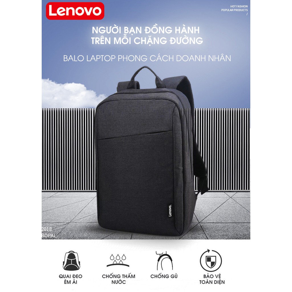 [HÀNG NHẬP KHẨU] Balo Laptop Đa Năng LENOVO B210, Chống Thấm chống Shock, Tích Hợp USB Gắn Ngoài, Để Vừa Laptop 15,6"