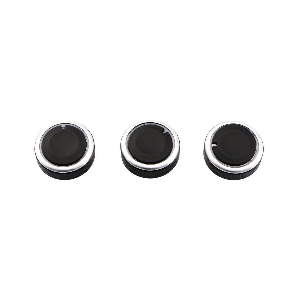 Bộ 3 Nút Bọc Núm Điều Khiển Điều Hòa Nhiệt Độ Bằng Hợp Kim Nhôm Cho Mazda 3 M3 2004-2013