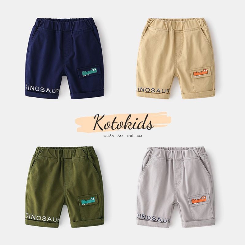 Quần kaki cho bé WELLKIDS quần short bé trai in hình ngộ nghĩnh (kz3180)