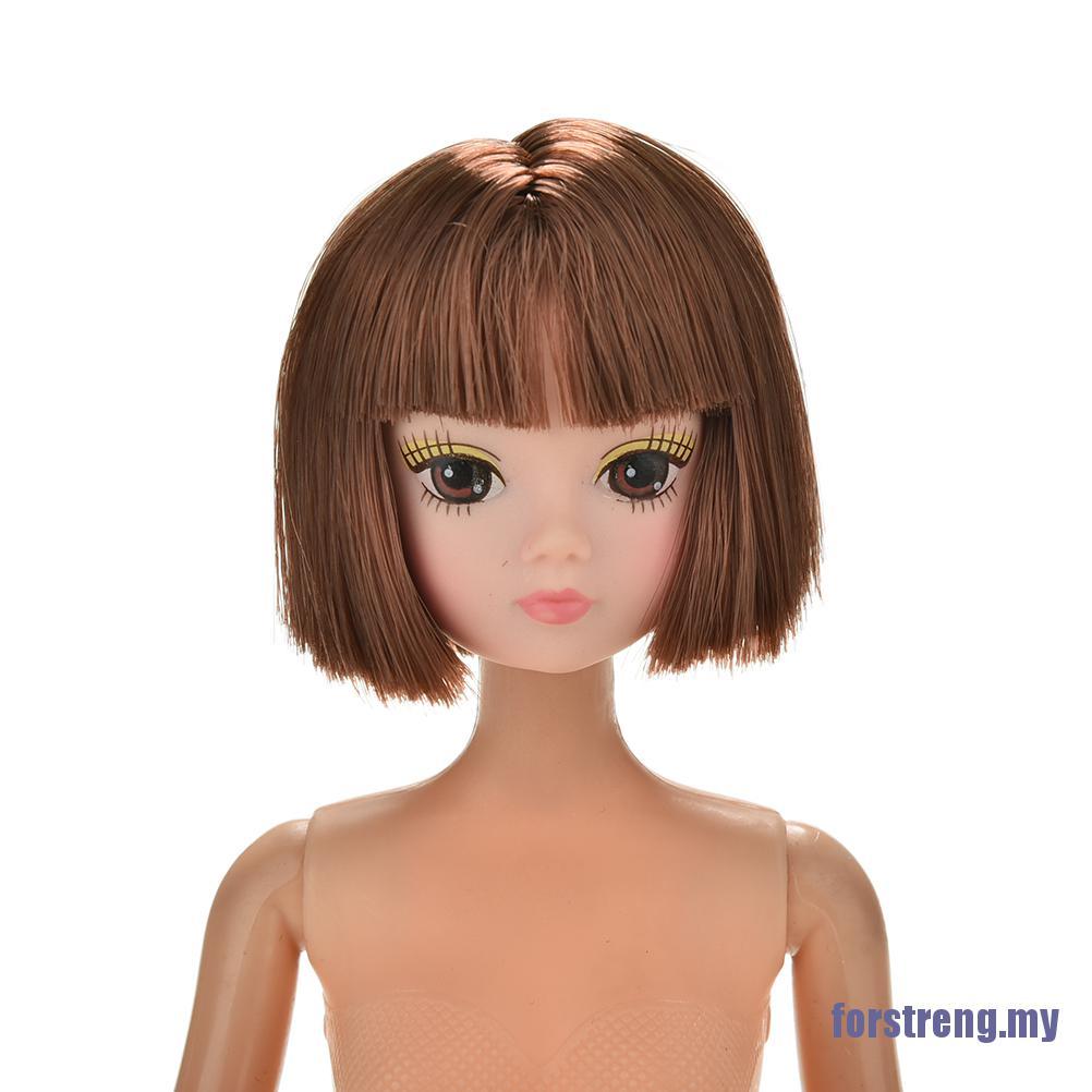 (hàng Mới Về) 1 Tóc Giả Ngắn Thời Trang Cho Búp Bê Barbies D