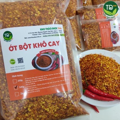 Ớt khô cánh nhỏ siêu cay dùng làm kim chi – 100g