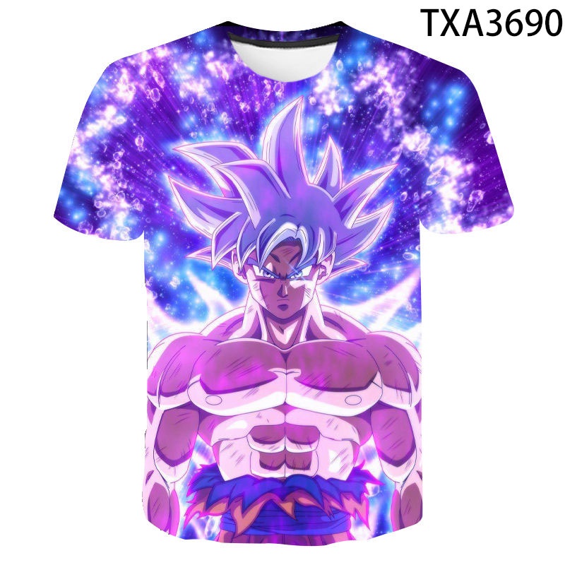 Áo Thun Tay Ngắn In Hình Goku Dragonball 3D Thời Trang Mùa Hè 2023 Cho Bé Trai