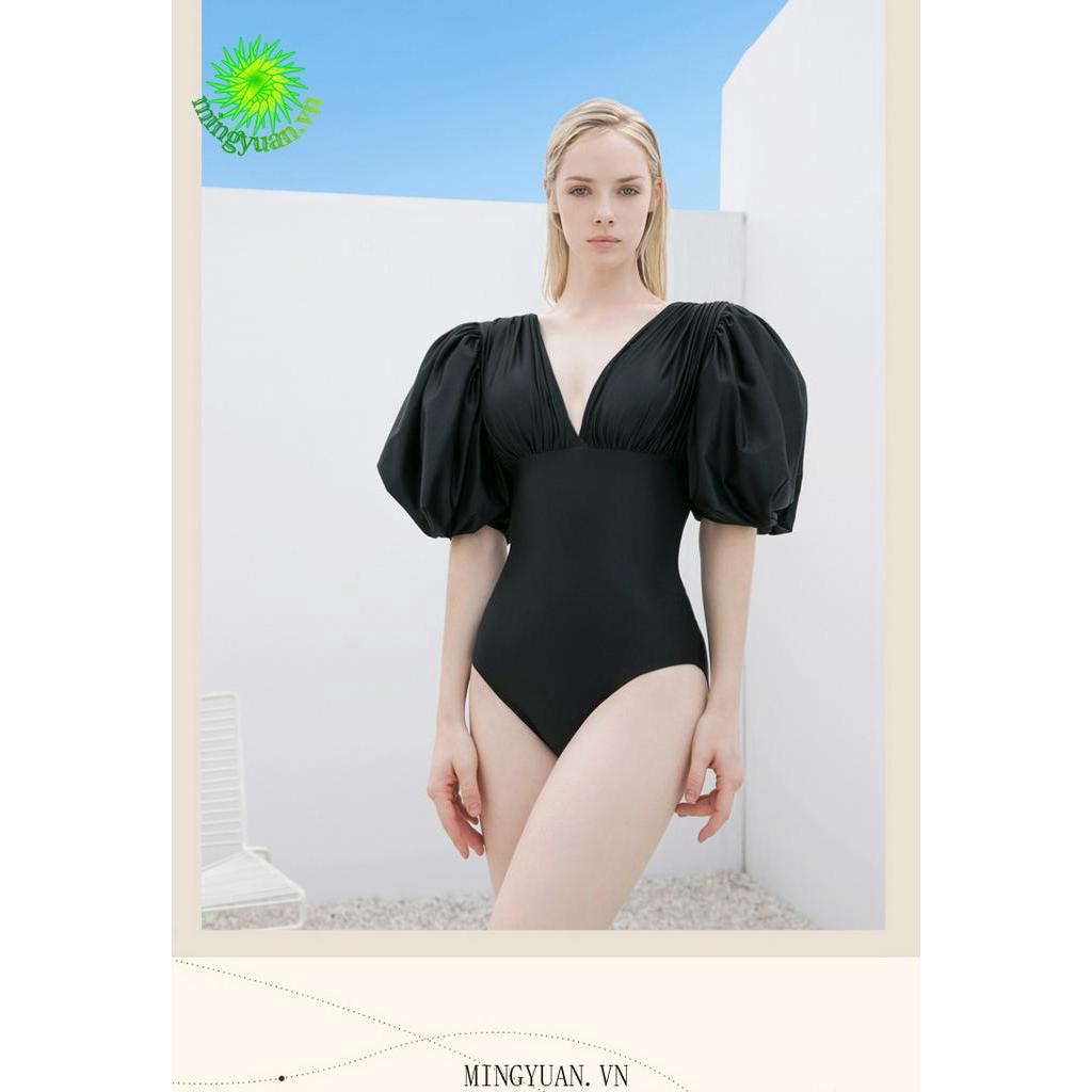 New temperament swimsuit female one-piece sexy cover belly slim long-sleeved sunscreen swimwear